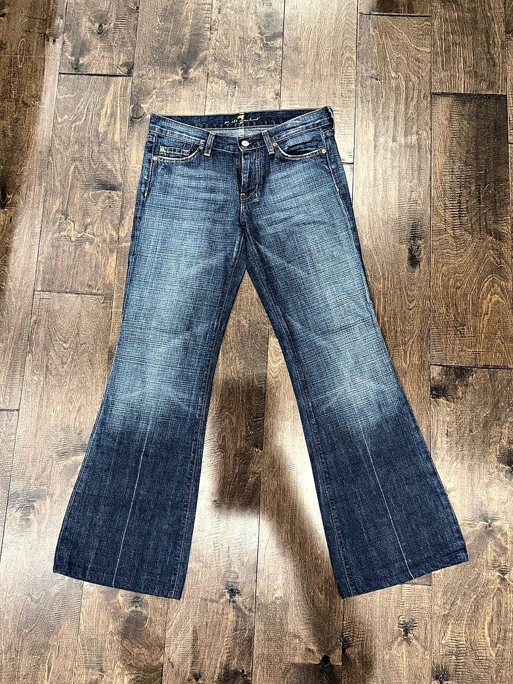 7 For All Mankind Blue Flare Jeans 30” inseam